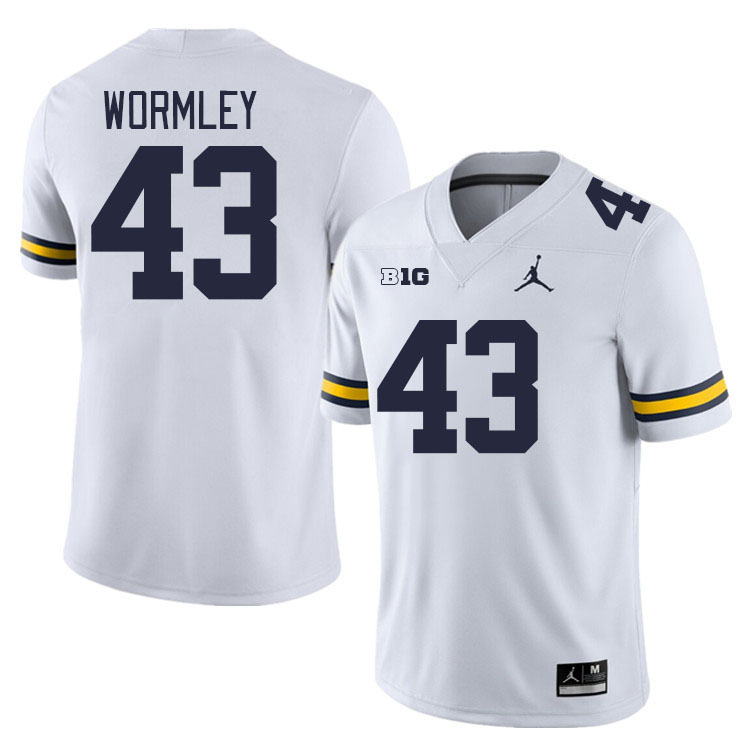 Michigan Wolverines #43 Chris Wormley College Football Jerseys Stitched Sale-White